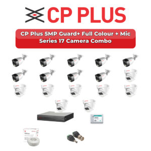 CP Plus 17 Camera 5MP HD CCTV Combo Kit | Guard+ Full Colour + Mic | 32CH XVR / DVR | 1×4TB + 1×2TB HDD