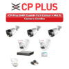 CP Plus 5 Camera 5MP HD CCTV Combo Kit | Guard+ Full Colour + Mic | 8CH XVR / DVR | 500GB HDD
