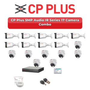 CP Plus 17 Camera 5MP HD CCTV Combo Kit | Audio IR | 32CH XVR / DVR | 1×4TB + 1×2TB HDD