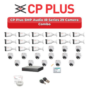 CP Plus 29 Camera 5MP HD CCTV Combo Kit | Audio IR | 32CH XVR / DVR | 2×6TB HDD