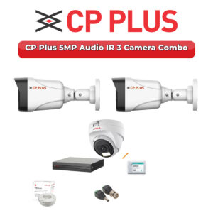 CP Plus 3 Camera 5MP HD CCTV Combo Kit | Audio IR | 4CH XVR / DVR | 500GB HDD