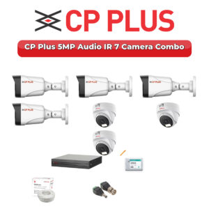 CP Plus 7 Camera 5MP HD CCTV Combo Kit | Audio IR | 8CH XVR / DVR | 1TB HDD