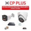 CP Plus 2 Camera 4MP IP CCTV Combo Kit | Two-Way Talk + Dual Light | 4CH NVR | 500GB HDD