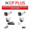 CP Plus 4 Camera 4MP IP CCTV Combo Kit | Two-Way Talk + Dual Light | 4CH NVR | 500GB HDD