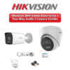 Hikvision 2 Camera 2MP HD CCTV Combo Kit | Active Deterrence + Two-Way Audio | 4CH XVR / DVR | 500GB HDD