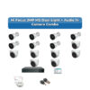Hi Focus 14 Camera 2MP HD CCTV Combo Kit | Dual Light + Coaxial Audio | 16CH Recorder | 1×4TB HDD