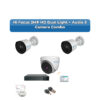 Hi Focus 3 Camera 2MP HD CCTV Combo Kit | Dual Light + Coaxial Audio | 4CH Recorder | 1×500GB HDD