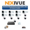 Nexivue 13 Camera 2MP IP CCTV Combo Kit | DuoVision Dual Light + Mic | 16CH NVR | 1×4TB HDD