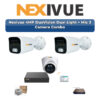 Nexivue 3 Camera 4MP IP CCTV Combo Kit | DuoVision Dual Light + Mic | 9CH NVR | 1×500GB HDD