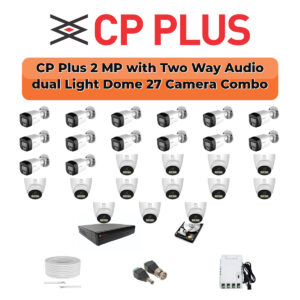 CP Plus 27 Camera 2.4MP HD CCTV Combo Kit | Two-Way Talk + Dual Light | 32CH XVR / DVR | 1×4TB + 1×6TB HDD