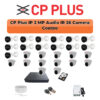 CP Plus 26 Camera 2MP IP CCTV Combo Kit | Smart IR + Mic | 32CH NVR | 1×4TB + 1×6TB HDD