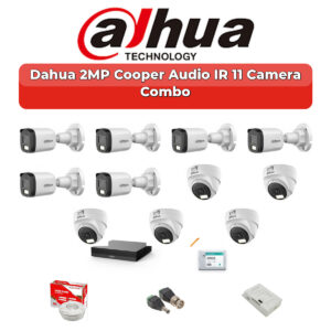 Dahua 11 Camera 2MP HD Combo Kit | Built-in Mic | 16CH XVR | 2TB HDD