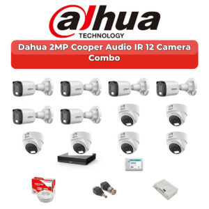 Dahua 12 Camera 2MP HD Combo Kit | Built-in Mic | 16CH XVR | 2TB HDD