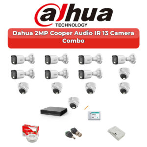 Dahua 13 Camera 2MP HD Combo Kit | Built-in Mic | 16CH XVR | 4TB HDD