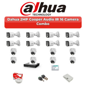 Dahua 16 Camera 2MP HD Combo Kit | Built-in Mic | 16CH XVR | 4TB HDD