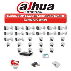 Dahua 28 Camera 2MP HD Combo Kit | Built-in Mic | 32CH XVR | 1×4TB + 1×6TB HDD