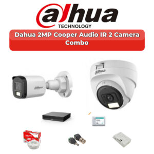Dahua 2 Camera 2MP HD Combo Kit | Built-in Mic | 4CH XVR | 500GB HDD