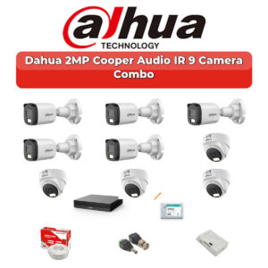 Dahua 9 Camera 2MP HD Combo Kit | Built-in Mic | 16CH XVR | 2TB HDD