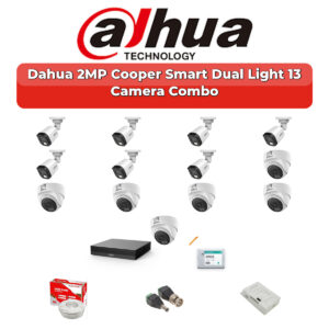 Dahua 13 Camera 2MP HD Combo Kit | Dual Light + Mic | 16CH XVR | 4TB HDD