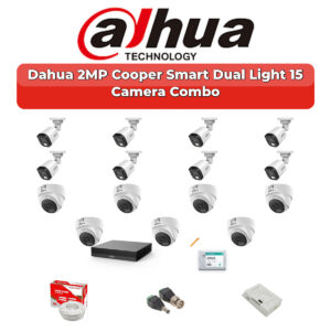 Dahua 15 Camera 2MP HD Combo Kit | Dual Light + Mic | 16CH XVR | 4TB HDD