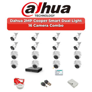 Dahua 16 Camera 2MP HD Combo Kit | Dual Light + Mic | 16CH XVR | 4TB HDD