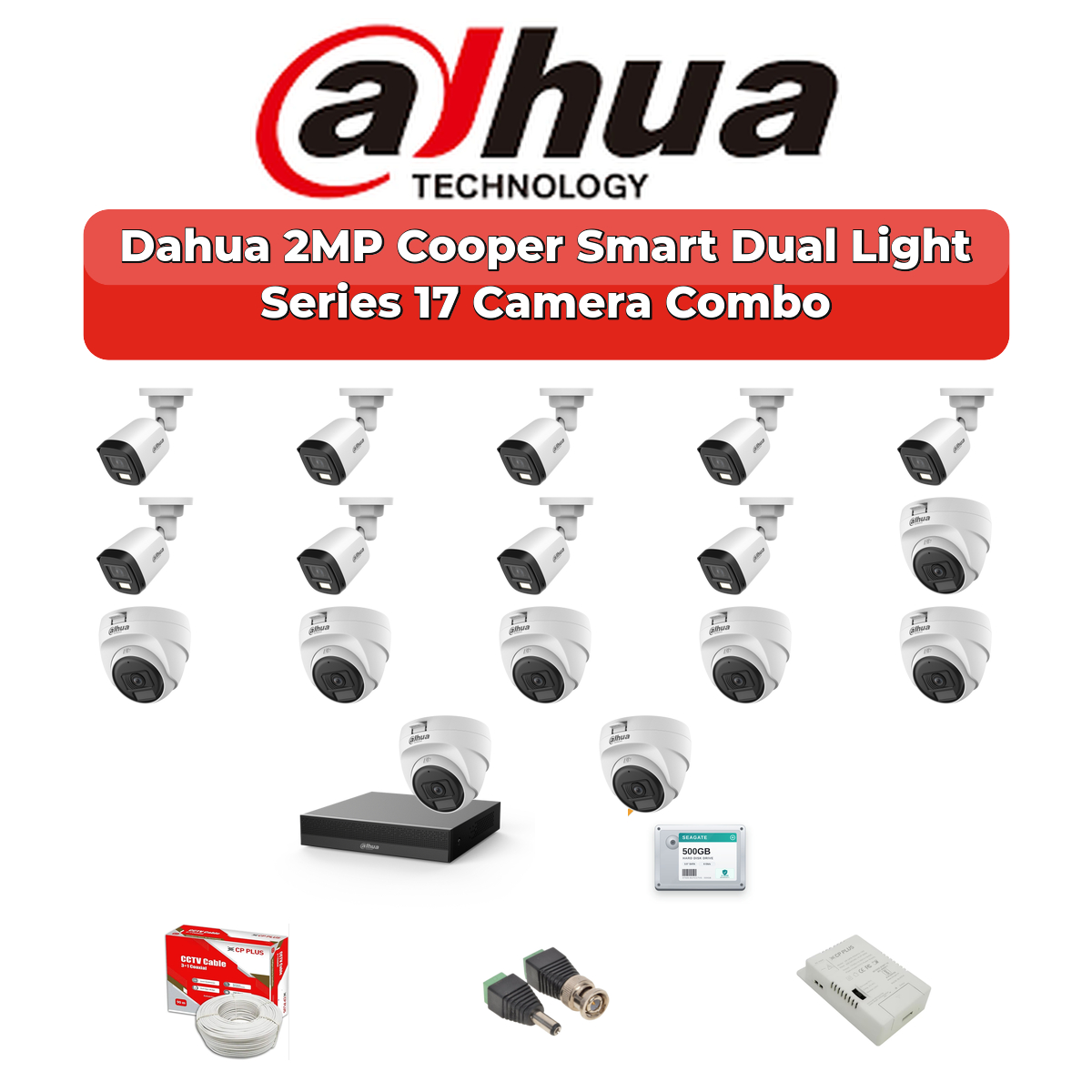 Dahua 17 Camera 2MP HD Combo Kit | Dual Light + Mic | 32CH XVR | 1×4TB + 1×2TB HDD 1 Dahua 17 Camera 2MP HD Combo Kit | Dual Light + Mic | 32CH XVR | 1×4TB + 1×2TB HDD