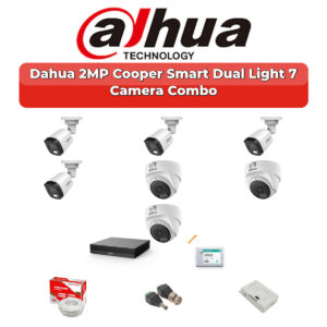 Dahua 7 Camera 2MP HD Combo Kit | Dual Light + Mic | 8CH XVR | 1TB HDD