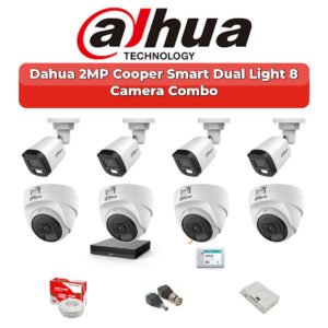 Dahua 8 Camera 2MP HD Combo Kit | Dual Light + Mic | 8CH XVR | 1TB HDD