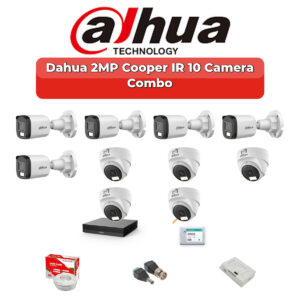Dahua 10 Camera 2MP HD Combo Kit | 20m/30m Smart IR | 16CH XVR | 2TB HDD