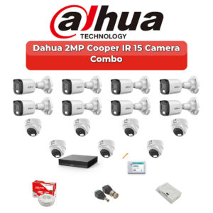 Dahua 15 Camera 2MP HD Combo Kit | 20m/30m Smart IR | 16CH XVR | 4TB HDD