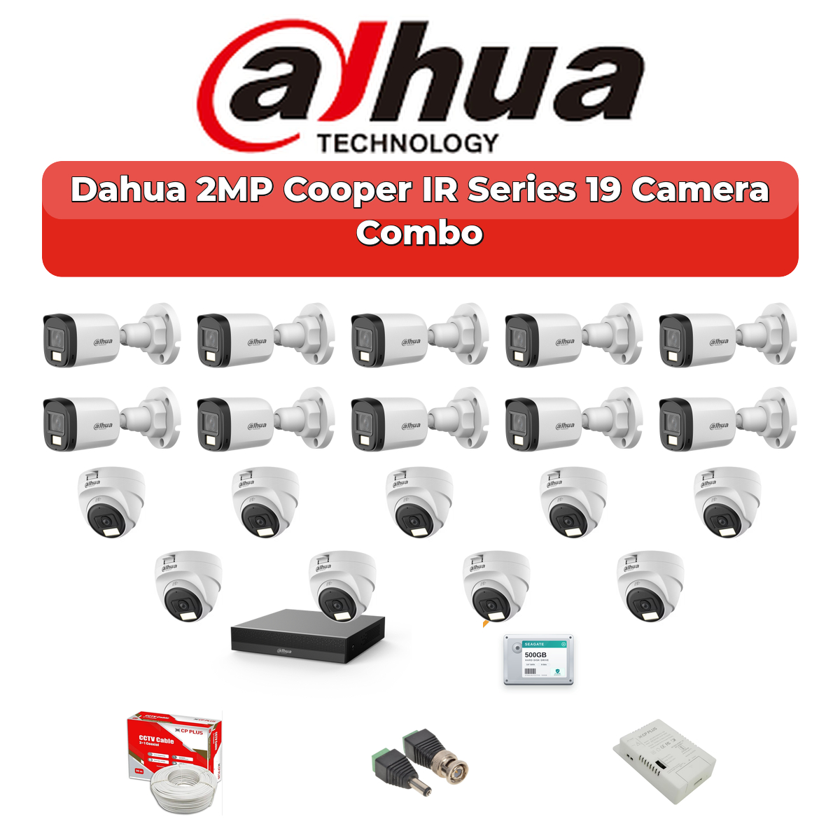 Dahua 19 Camera 2MP HD Combo Kit | 20m/30m Smart IR | 32CH XVR | 1ร4TB + 1ร2TB HDD 1 Dahua 19 Camera 2MP HD Combo Kit | 20m/30m Smart IR | 32CH XVR | 1ร4TB + 1ร2TB HDD