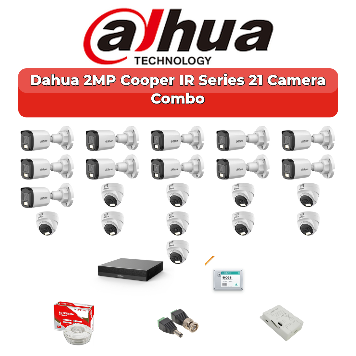 Dahua 21 Camera 2MP HD Combo Kit | 20m/30m Smart IR | 32CH XVR | 2ร4TB HDD 1 Dahua 21 Camera 2MP HD Combo Kit | 20m/30m Smart IR | 32CH XVR | 2ร4TB HDD