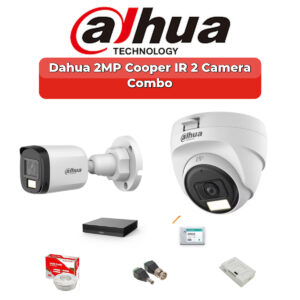 Dahua 2 Camera 2MP HD Combo Kit | 20m/30m Smart IR | 4CH XVR | 500GB HDD