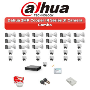 Dahua 31 Camera 2MP HD Combo Kit | 20m/30m Smart IR | 32CH XVR | 2×6TB HDD