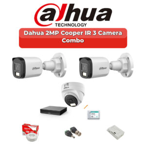 Dahua 3 Camera 2MP HD Combo Kit | 20m/30m Smart IR | 4CH XVR | 500GB HDD
