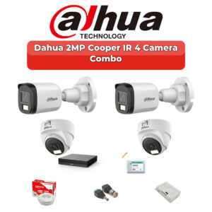 Dahua 4 Camera 2MP HD Combo Kit | 20m/30m Smart IR | 4CH XVR | 500GB HDD