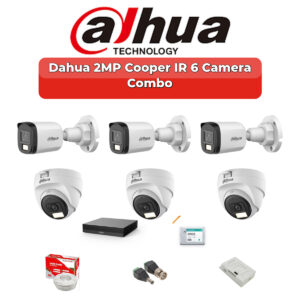 Dahua 6 Camera 2MP HD Combo Kit | 20m/30m Smart IR | 8CH XVR | 500GB HDD