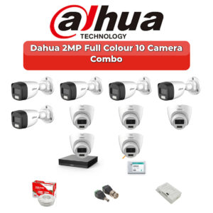 Dahua 10 Camera 2MP HD Combo Kit | Full Colour + Mic | 16CH XVR | 2TB HDD