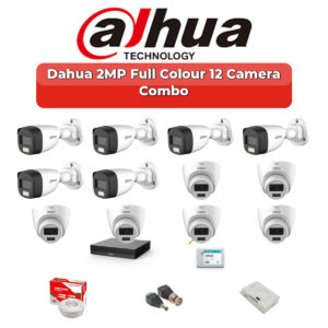 Dahua 12 Camera 2MP HD Combo Kit | Full Colour + Mic | 16CH XVR | 2TB HDD