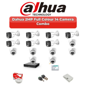 Dahua 14 Camera 2MP HD Combo Kit | Full Colour + Mic | 16CH XVR | 4TB HDD