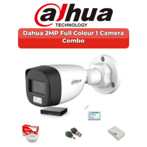 Dahua 1 Camera 2MP HD Combo Kit | Full Colour + Mic | 4CH XVR | 500GB HDD