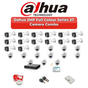 Dahua 27 Camera 2MP HD Combo Kit | Full Colour + Mic | 32CH XVR | 1×4TB + 1×6TB HDD