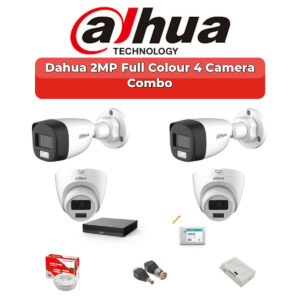 Dahua 4 Camera 2MP HD Combo Kit | Full Colour + Mic | 4CH XVR | 500GB HDD