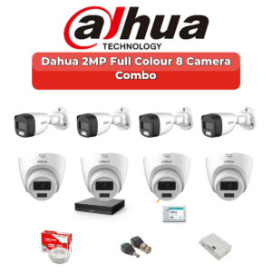 Dahua 8 Camera 2MP HD Combo Kit | Full Colour + Mic | 8CH XVR | 1TB HDD