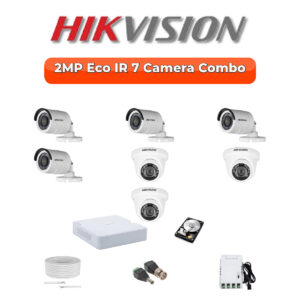 Hikvision 2MP ECO 7-Cameras HD CCTV Combo Kit | 8-Channel DVR | 1TB | 20m Night Vision | DS-2CE1AD0T-ITP/ECO-7-COMBO