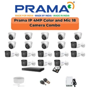 Prama 18 Camera 4MP IP CCTV Combo Kit | RanginView Dual Light + Mic | 32CH NVR | 1×4TB + 1×2TB HDD