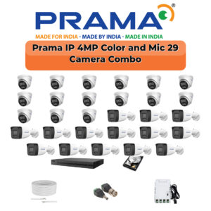 Prama 29 Camera 4MP IP CCTV Combo Kit | RanginView Dual Light + Mic | 32CH NVR | 2×6TB HDD