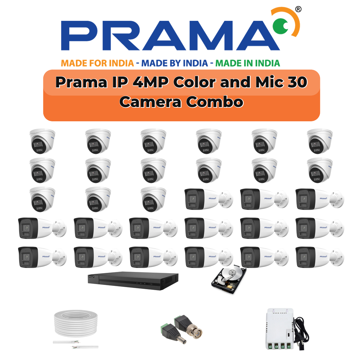 Prama 30 Camera 4MP IP CCTV Combo Kit | RanginView Dual Light + Mic | 32CH NVR | 2×6TB HDD 1 Prama 30 Camera 4MP IP CCTV Combo Kit | RanginView Dual Light + Mic | 32CH NVR | 2×6TB HDD