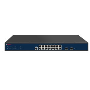 CP Plus 16 Port Managed PoE Switch with 2 SFP Uplink Ports | CP-ANW-GPM16F2-N24
