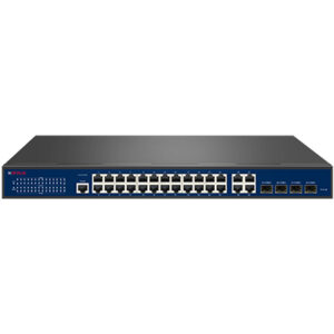 CP Plus 24 Ports Gigabit Managed PoE Switch with 4 Combo SFP RJ45 Ports | CP-ANW-GPM24G4F4-N40